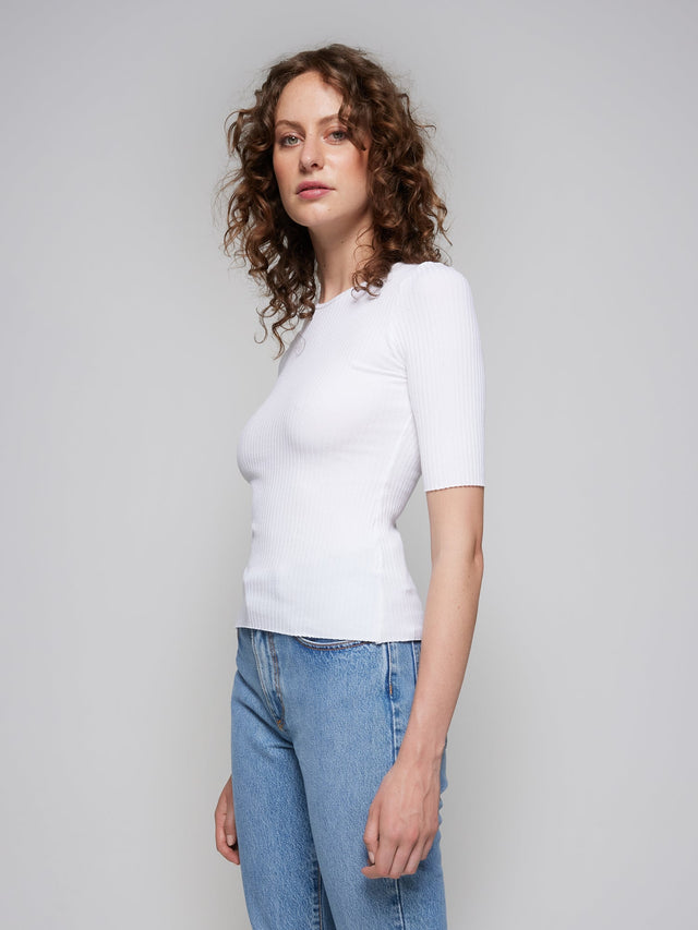 Luxe Rib Tee Natural